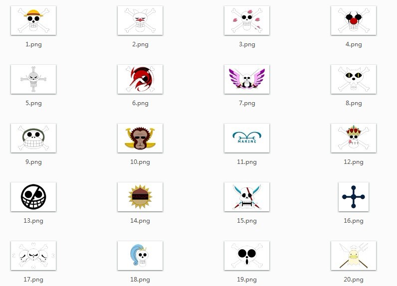 【素材分享】响应活动,分享一些海贼王的图标